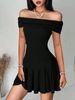2026 Pure Passion Windy Dew Collarless Dress - Summer New Style - V-Neck High-Waist Short Skirt_ecoleips.com
