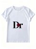 Women Crew Neck Short Sleeve T Shirt Big Dr Letter Rose Floral Graphic Tee Minimalist Luxury Retro Loose Casual Streetwear Daily Tops_ecoleips.com