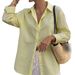 Women's Relaxed Basic Shirt Style Versatile Spring Summer Top Relaxed Everyday Wear Comfortable Feshion_ecoleips.com