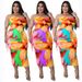 Women's Clothing Plus Size Floral Print Slip Dress Sleeveless Backless Maxi Dress For Women_ecoleips.com