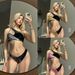 2025 New Sexy Two Piece Swimsuit Gold Foil Bikini Cross-Over Design European And American Style Women's Swimwear_ecoleips.com