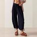 Summer Women's Slimming Casual Drawstring Lantern Pants European American Style Cross Border 2026 Clothing_ecoleips.com