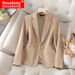 Women's Long Sleeved Professional Blazer Formal Wear Workwear Casual Elegant England Style Blazer Top_ecoleips.com