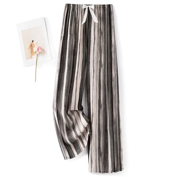 2026 Summer Women Wide Leg Pants Thin Printed Cropped Pants Casual Loose Beach Pant Japan Style Home Wear Lady_ecoleips.com