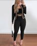 Audday Creative Spring And Autumn Style Street Fashion Women's Vest Cardigan Tight Pants Three-Piece Set Hot Sale_ecoleips.com