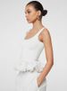 Square Neck Tank Tops For Women Sleeveless Backless Crop Top With Peplum Bubble Hem Summer Top Black White_ecoleips.com