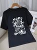 Women's Casual Round Neck Short Sleeve T-Shirt Multi-Color American Style Simple Fashionable Sports Top Solid Printed Loose Fit_ecoleips.com