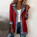 Women's Slim Fit Patchwork Jacket Elegant Fashionable Long Sleeve Autumn Outerwear_ecoleips.com