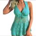 Women's Clothing New Bikini Women's Split Hollow Straps Two Piece Swimsuit Fashionable Belly Covering Hot Spring Swimsuit_ecoleips.com