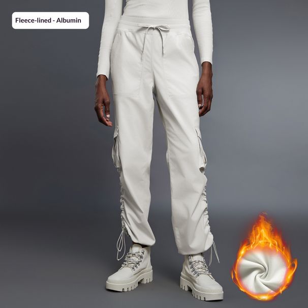 Women's Loose Fitting, Fleece Lined, Warm Straight Leg Cargo Pants, New Winter Style, Outdoor Hiking And Fitness Sports Trousers, D25001 2_ecoleips.com