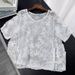 Women's 3D Floral Cotton T-Shirt Loose Fit Top With Retro Fashion Embroidery_ecoleips.com