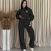 2027 Fashion Tracksuits Women O-Neck Long Sleeve Sweatshirts + Lace-Up Wide Leg Sweatpants Two-Piece Sport Suits_ecoleips.com