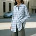 Women's Clothing Women's Plaid Shirt Top Lazy Style Spring Trend Long Sleeve For Formal & Casual For Women_ecoleips.com