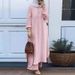 Verve Muslim Women's Clothing Two-Piece Spring Autumn New Sleeve Shirt And Long Pants Set_ecoleips.com
