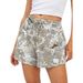 2025s 2025 New Women's 3D Printed Drawstring Casual Shorts_ecoleips.com