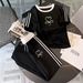 Women's Summer Patchwork Woven Set Casual Comfortable T-Shirt And Trousers Print 6002_ecoleips.com