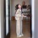 Women's Wide Leg Cargo Pants Two Piece Set Hooded Sweatshirt Casual Stylish Design Spring Autumn New Fashion_ecoleips.com