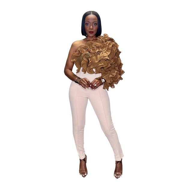 Women’s Clothing Oblique Shoulder Lotus Short Top Fashion Solid Color New Women_ecoleips.com