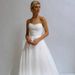 Women's Clothing Elegant Strapless Wedding Dress With Light Train – Breathable Polyester, Simple & Timeless Design For Destination Weddings_ecoleips.com
