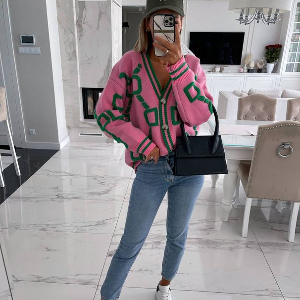 Women's Sweater Coat Single-breasted Autumn And Winter New Loose Knit Cardigan_ecoleips.com