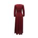 Modest Abaya Dress"Elegant Middle Eastern Muslim Dress – Slim Fit Long Dress With Lace & Rhinestone Details, Modest Fashion For Women"_ecoleips.com