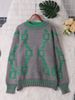 Stylish Letter Embroidery Contrast Color Knit Sweater - Casual Round Neck Long Sleeve Pullover For Women_ecoleips.com