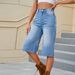 Women's Clothing Women's Washed Elastic Waist Capri Pants Retro Style Summer Style For Formal & Casual For Women_ecoleips.com