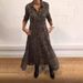 Autumn/Winter New V-Neck Long-Sleeve Dress For Women Long-sleeved Shirt Dress Is Versatile And Suitable For Various Occasions_ecoleips.com