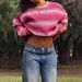 DiYun European American Casual Vacation Color-blocked Knitted Long-sleeve Sweatshirt Women's Clothing 2025 Autumn And_ecoleips.com
