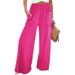 Women's High Waist Casual Pants Loose Fit With Pockets Cotton Polyester Spring/Autumn Bottoms_ecoleips.com