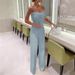 Women's Feather Top Sexy Fashion Jumpsuit Spring Summer New Clothing_ecoleips.com