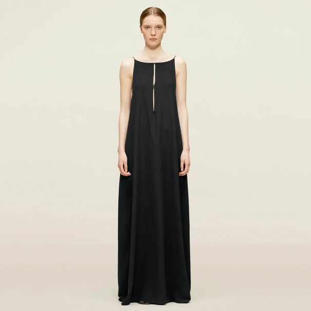 Women's Clothing Satin Suspender Skirt Sexy Backless Long Dress Female Style Hollow Sleeveless Long Skirt_ecoleips.com