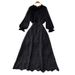 French Retro Chiffon Blouse And Slim Fitting Bodycon Skirt Set for Women round Neck Lace Trim Elegant Women's Clothing_ecoleips.com