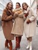 Women's Mid-Length Windbreaker Large Size Wool Blend Coat Solid Color Loose Fit For Autumn Winter Casual Outerwear_ecoleips.com