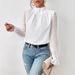 2026 European American Women's Clothing Autumn And Winter New Half-high Collar Spliced Wave Pattern_ecoleips.com