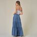 Cross-Border European And American Summer Ins Street Style Low Waist Vintage Vacation Cake Versatile Denim Skirt Women's_ecoleips.com
