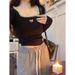 This Korean-Style, Fitted, Short-Sleeved Undergarment For Spicy Girls Is Perfect For Wearing Underneath Woolen Tops In A_ecoleips.com