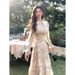 French Floral Chiffon Dress For Children, Spring Autumn 2025 New Medium To Long Style, Slim Fit, Slimming And High-End_ecoleips.com