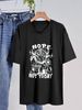 Women's Casual Round Neck Short Sleeve T-Shirt Multi-Color American Style Simple Fashionable Sports Top Solid Printed Loose Fit_ecoleips.com