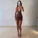 Summer New Arrival Women Clothing Sexy Fashion V Neck Waist Shirred Slim Fit Bodycon Hip Wrap Dress For Casual Formal Occasions_ecoleips.com