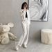 Women's European Style Sportswear Set Casual Cardigan Sweatshirt And Wide Leg Pants Two Piece Trendy Autumn Outfit 2026_ecoleips.com