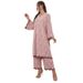 ZTY-121 Muslim Autumn Winter New Casual Women's V-neck Printed Sleeve Long Pants Set_ecoleips.com