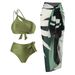 Bohemian Style Holiday New Suit Swimsuit Women Gem Jewelry Bikini Wrap Skirt Three Piece Suit European And American_ecoleips.com