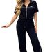 Women's Spring Summer Two Piece Set Loose Fitting Striped Short Sleeved Jacket And Striped Straight Leg Trousers_ecoleips.com