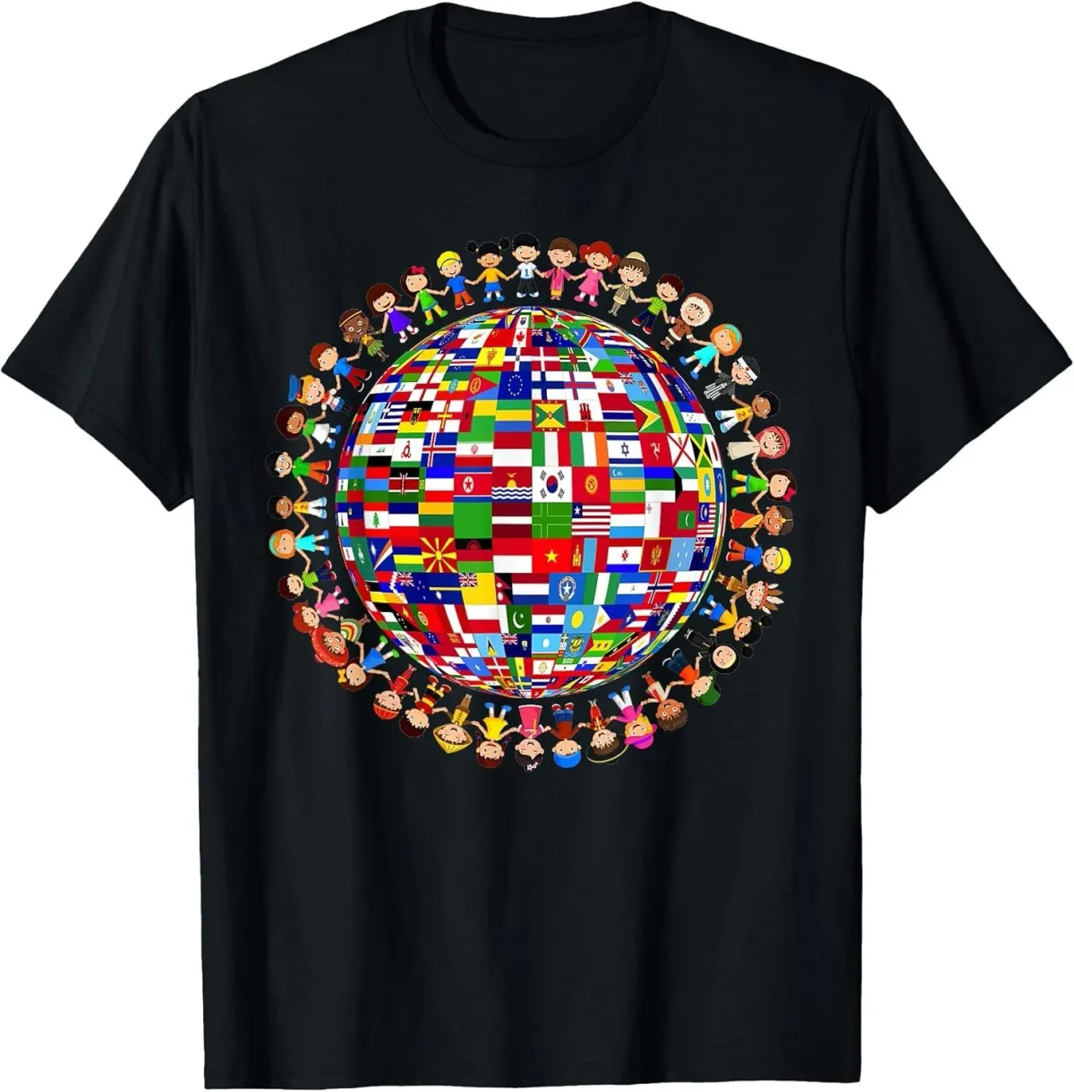 Women's T-Shirts NEW LIMITED National Flags Circle World Peace Heritage T-Shirt - MADE IN USA_ecoleips.com