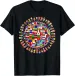Women's T-Shirts NEW LIMITED National Flags Circle World Peace Heritage T-Shirt - MADE IN USA_ecoleips.com