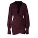 JY25334 Women's Sexy Deep V Neck Pleated Bodycon Shirt Dress European American Style Short Skirt Cross Border Hot Girl Fashion_ecoleips.com