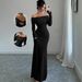 Women's Clothing Spring Women's One-Shoulder Pleated Long Evening Dress Fashionable Elegant Hip Wrap Tight Fit_ecoleips.com
