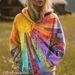 cross-border 3D Digital Print Sun Pattern Multicolor Women's Sweatshirt Graffiti Dazzling European And American_ecoleips.com