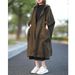 Women's Oversized Batwing Sleeve Long Trench Coat With Hood & Large Pockets – Casual Elegance For Spring & Fall_ecoleips.com